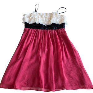 Laundry‎ by Shelli Segal Silk Ruffled Dress Sz 8 Glam Prom Valentine's Dress